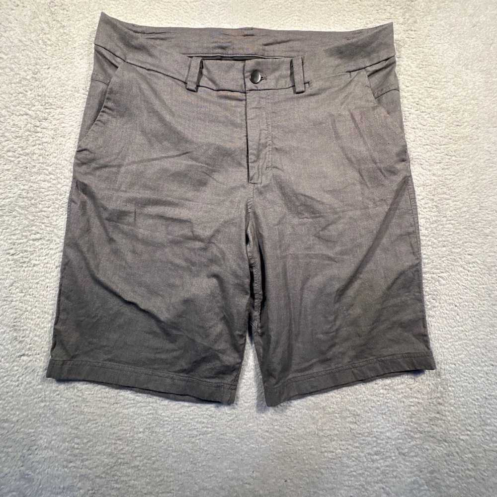 Lululemon Commission Mens Gray Shorts‎ Size 34 Casual Athletic Golf 10.5 Inseam